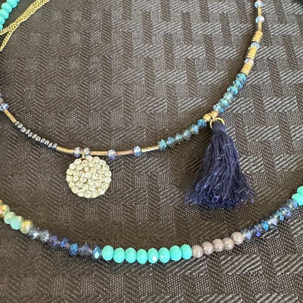 Torrid Layered Beaded Necklace With Tassel